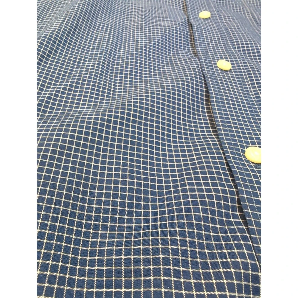 Lauren Ralph Lauren Men Classic Fit Non Iron Blue Gingham Dress Shirt‎ 17 34 35